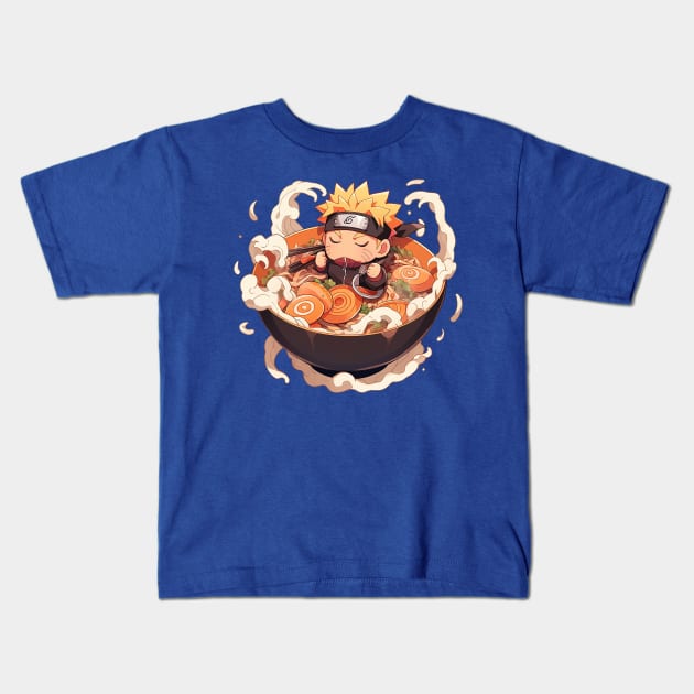 anime ramen Kids T-Shirt by weirdesigns